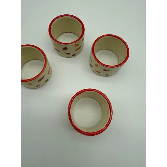 ceramic napkin rings set of 4 - Picture 2 of 4